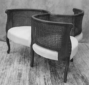 Fauteuil indiscret 3 places style baroque capitonnage luxueux MEUBLES DOBOIS