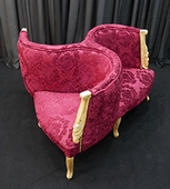 Fauteuil indiscret 3 places style baroque bois sculpté MEUBLES DOBOIS