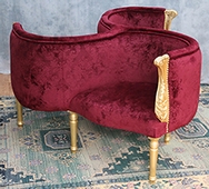 Fauteuil indiscret 3 places style Louis XVI dossier droit cannelures MEUBLES DOBOIS