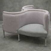 Fauteuil Indiscret 3 places de Style Louis XVI