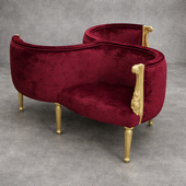 Fauteuil Indiscret 3 places de Style Louis XVI