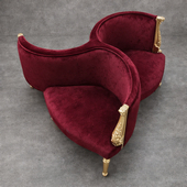Fauteuil Indiscret 3 places de Style Louis XVI