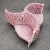 Fauteuil Indiscret 3 places de Style Louis XVI