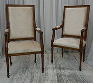 lot Chaises Jacob de Style Louis XVI avec Accoudoirs et dossier à la Reine 