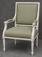 Chaise Jacob avec accoudoirs et assise tapissée – LES MEUBLES DOBOIS