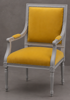Fauteuil Jacob de Style Louis XVI à dossier tapissé – LES MEUBLES DOBOIS
