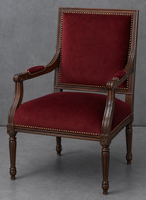 Fauteuil Jacob avec cadre en bois et garniture tapissée – LES MEUBLES DOBOIS