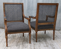 Fauteuil Jacob de style Louis XVI en bois massif - Meubles DOBOIS