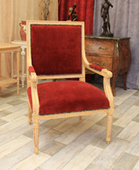 Fauteuil Jacob de style Louis XVI raffiné - Meubles DOBOIS