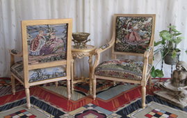 Fauteuil Jacob de style Louis XVI en hêtre massif - Meubles DOBOIS