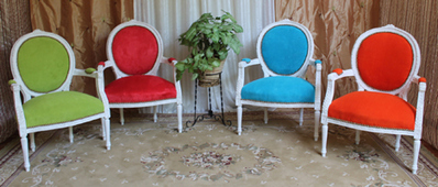Fauteuil médaillon baroque style Louis XVI - Meubles DOBOIS