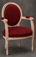 Chaise Médaillon avec accoudoirs STYLE LOUIS XVI - LES MEUBLES DOBOIS