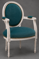 Chaise avec accoudoirs Médaillon classique STYLE LOUIS XVI - LES MEUBLES DOBOIS
