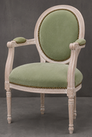 Chaise de table Médaillon avec accoudoirs - LES MEUBLES DOBOIS