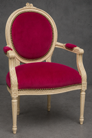 Fauteuil Médaillon Fleurette STYLE LOUIS XVI - LES MEUBLES DOBOIS