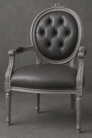 Fauteuil Médaillon Fleurette pour salon STYLE LOUIS XVI - LES MEUBLES DOBOIS
