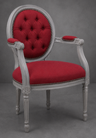 Chaise avec accoudoirs Médaillon moderne - LES MEUBLES DOBOIS