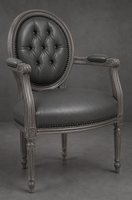 Chaise avec accoudoirs Médaillon moderne - LES MEUBLES DOBOIS