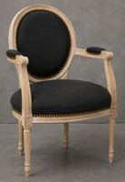 Fauteuil Médaillon moderne en bois sculpté STYLE LOUIS XVI - LES MEUBLES DOBOIS