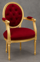 Chaise Médaillon moderne avec accoudoirs - LES MEUBLES DOBOIS