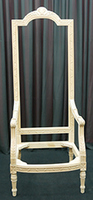 Fauteuil Trône Baroque noir et or sculpté - Fabrication artisanale Meubles Dobois