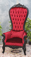 Grand Fauteuil Trône Baroque capitonné - Meubles Dobois sur mesure