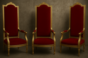 Grand Fauteuil Trône de Style Baroque luxe - Fabrication artisanale Dobois