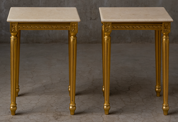 gueridon baroque doré