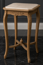 Guéridon de style Louis XV pour lampe plateau marbre