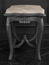Guéridon baroque de style Louis XV plateau marbre crème