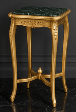 Sellette Louis XV bois doré plateau marbre