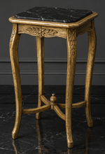 Sellette Louis XV pieds cambrés plateau marbre vert
