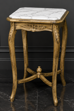 Sellette Louis XV plateau en marbre beige