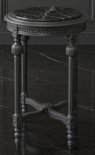 Guéridon rond de style Louis XVI avec plateau en marbre