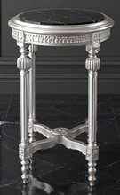 Guéridon rond de style Louis XVI plateau marbre rouge
