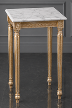 Sellette carrée de style Louis XVI laquée blanche