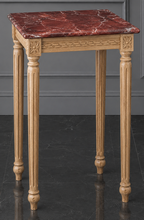 Guéridon de style Louis XVI carré pour lampe ou sculpture