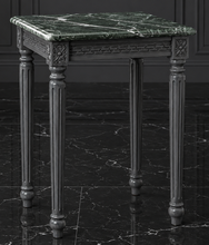 Sellette carrée plateau marbre crème style Louis XVI