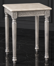 Grande sellette carrée de style Louis XVI plateau marbre