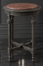 Sellette ronde Louis XVI laquée blanche