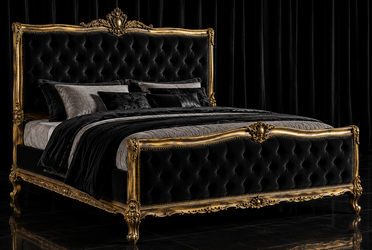 Lit baroque Vicomte fabrication artisanale en hêtre massif