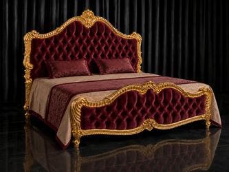 Lit baroque Trianon en bois sculpté fabrication sur mesure