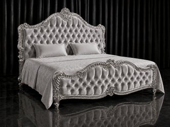 Lit baroque Trianon avec tête de lit sculptée sur mesure