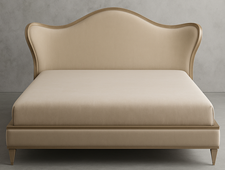 Lit baroque blanc crème Meubles DOBOIS