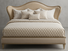 Lit baroque gris perle Meubles DOBOIS