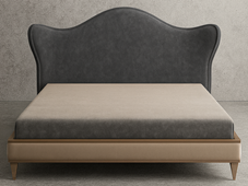 Lit baroque taupe clair Meubles DOBOIS