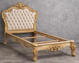 Lit Acanthus Style Baroque - Modèle Acanthus en bois doré