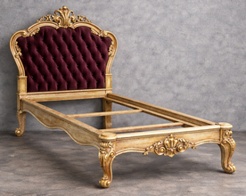 Lit Acanthus Style Baroque - Modèle Acanthus en bois doré