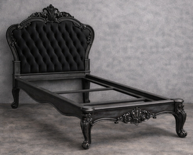 Lit Acanthus Style Baroque - Modèle Acanthus en bois noir