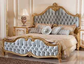 Lit de Style Baroque doré